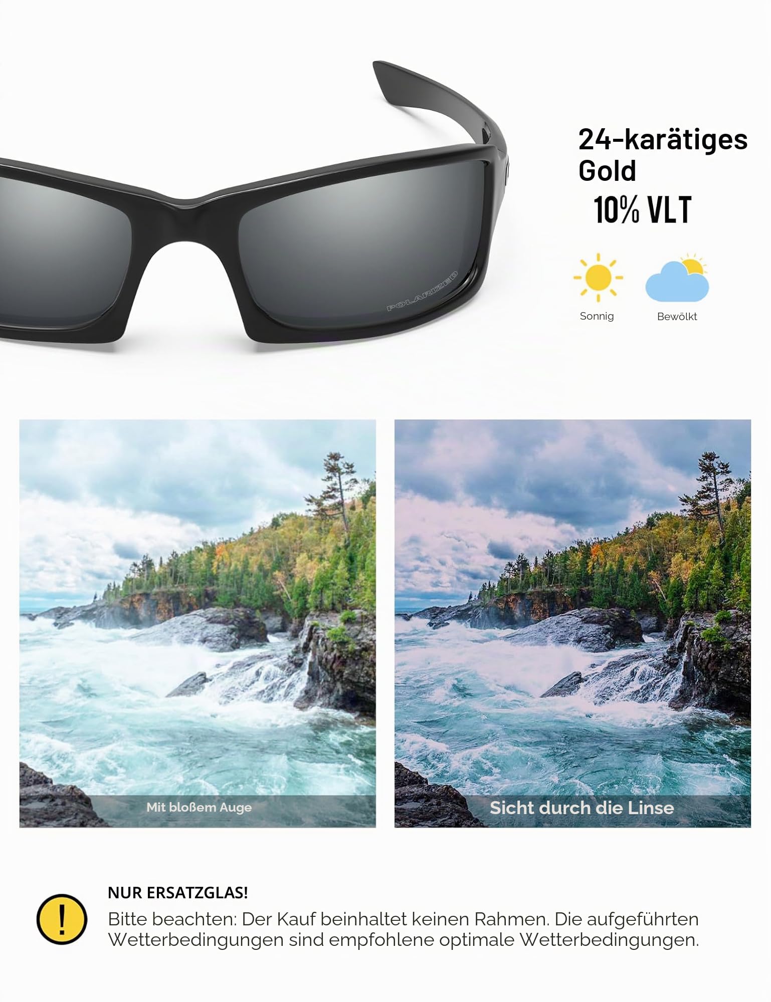 BlazerBuck Anti-salz Polarisierte Ersatzgläser für Oakley Fives Squared