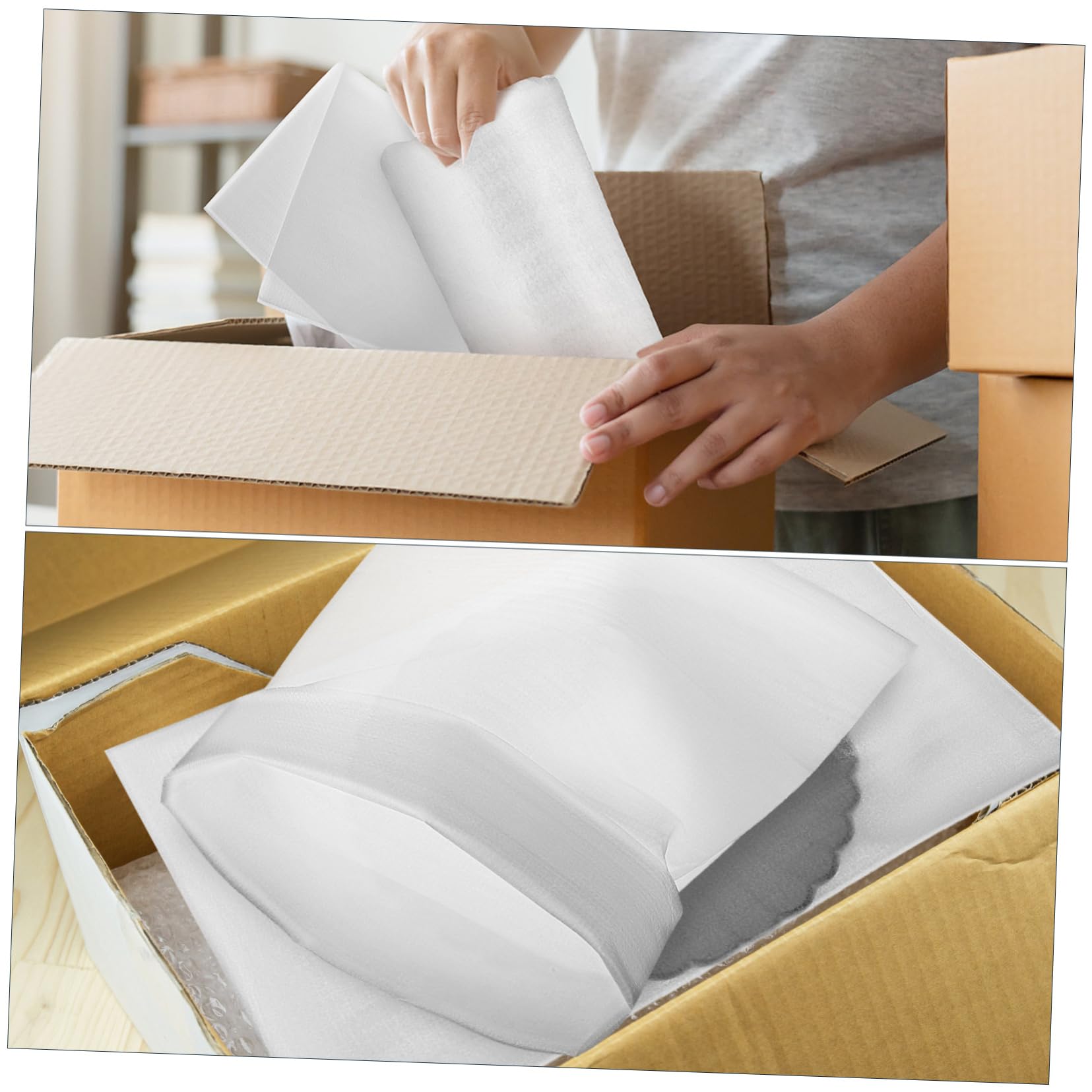 DOITOOL Sacchetti di Schiuma per Pacchi Spedizione in Pe Bianchi 30x40cm, 100 Pezzi, per Imballaggio e Traslochi Grande Capacità e Facile Utilizzo