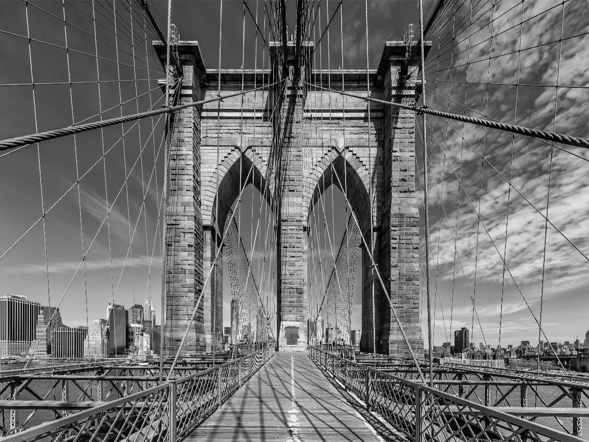CALVENDO Puzzle New York City Brooklyn Bridge 1000 Teile Puzzle quer 1000 Pieces 64 x 48 cm from Melanie Viola