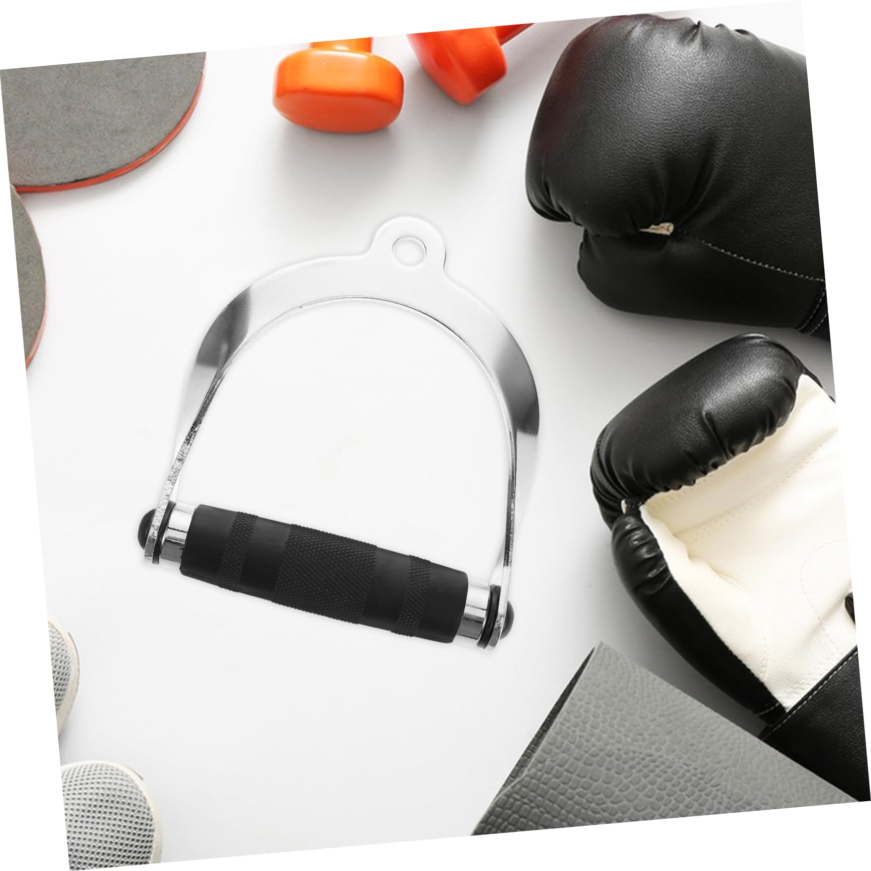 Mango D para Ejercicio de Brazos y Accesorios de Cable para Gimnasio Agarre Ergonómico Antideslizante Compatible con Diversas Máquinas de Fitness para Entrenamiento