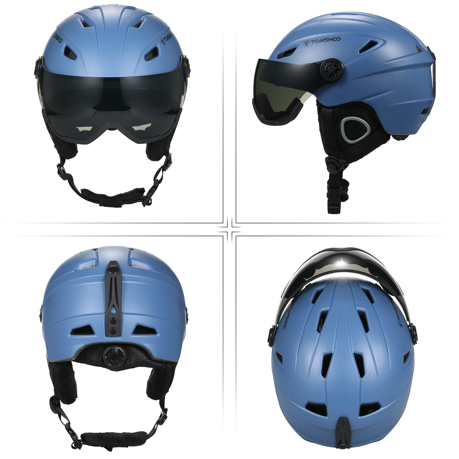 Kask narciarski Kask Snowboardowy Kask Sportowy Odkryty Snowboard ze zdejmowaną wyściółką i nausznikami