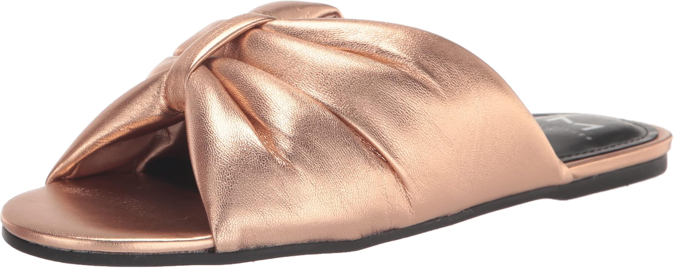 Sandales Plates Marc Fisher Femme Taille 7.5 - Cuir Marron à Clous Argentés, Portées 1 Fois