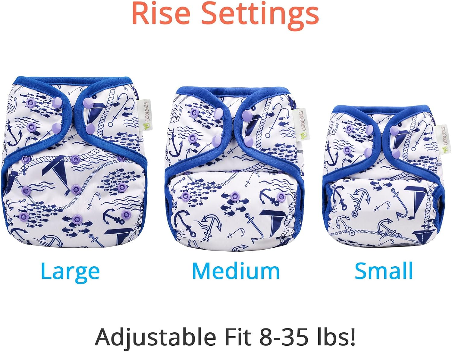 OsoCozy One Size Reusable Cloth Diaper Covers - Adjustable Snap Fit & Double Leg Gussets for Baby Boys & Girls from 8-35 Pounds - Dragon Butterflies