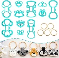 TAINSKY 11-Piece Animal Polymer Clay Keychain Cutters - Cute Boho Earring Cutters for Jewelry, Precision 0.4mm Edge & Storage Box