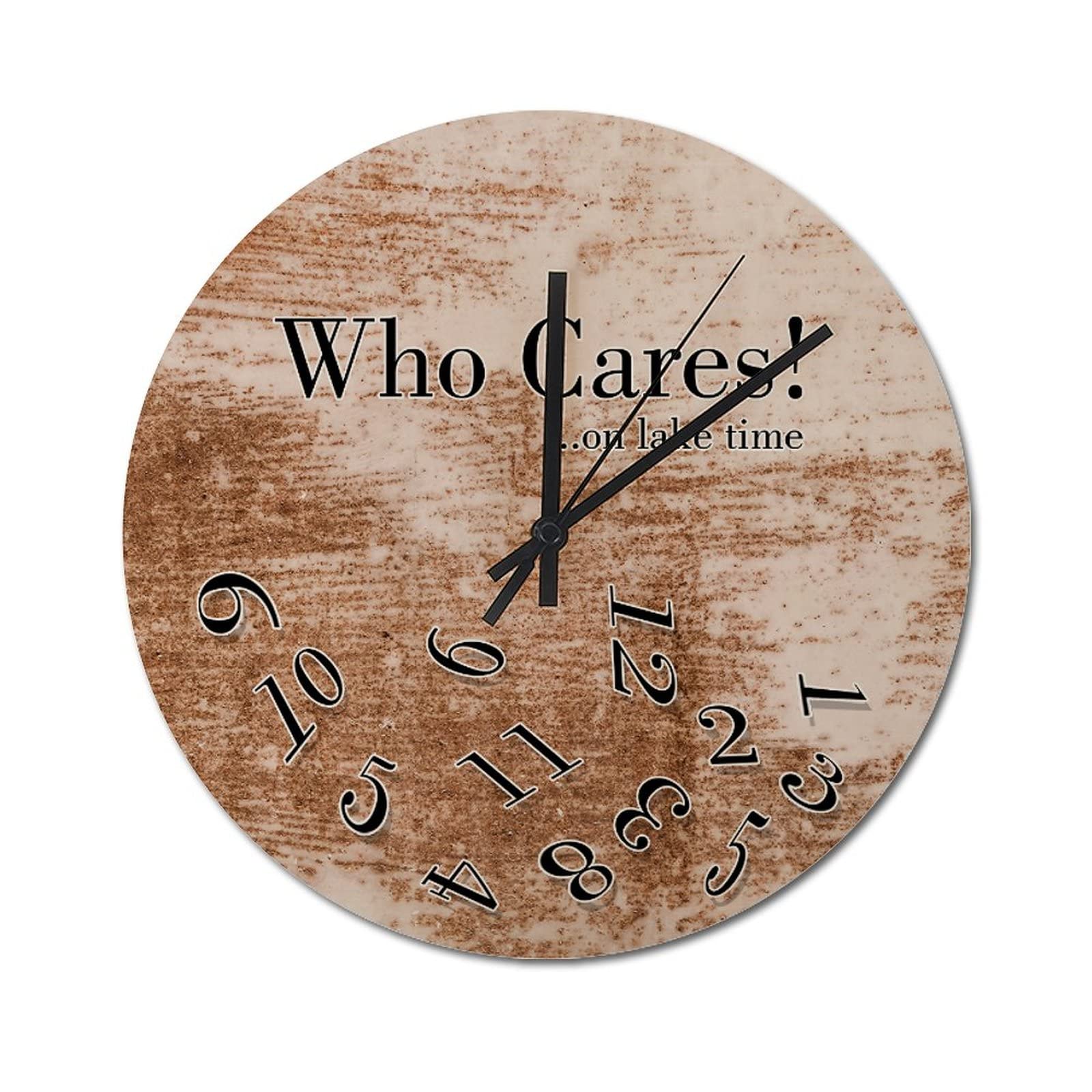 Horloge murale lisible style retro bois pour decor chaleureux