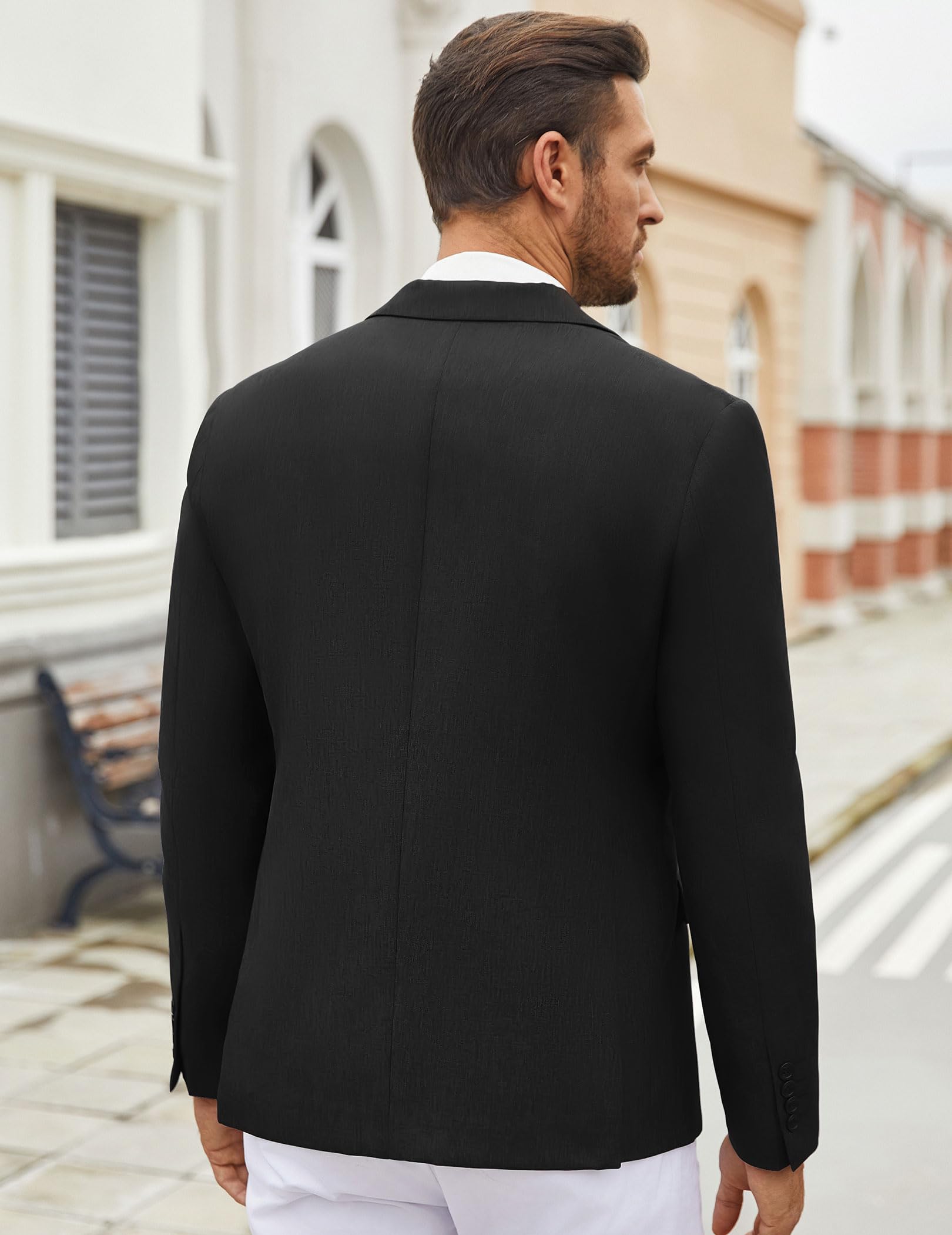COOFANDY Giacca sportiva da uomo, casual, leggera, sfoderata, vestibilità regolare, con due bottoni