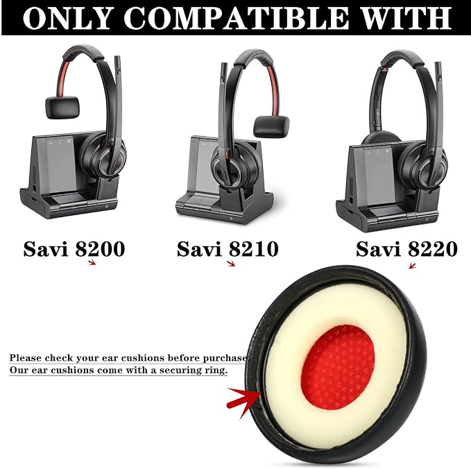 Repuestos Almohadillas para Auriculares Plantronics Savi 8220 miniatura 2