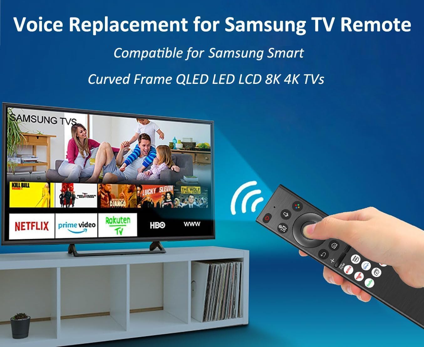 Voice Remote Replacement Compatible with Samsung Smart TVs, QLED, 4K/8K image 2
