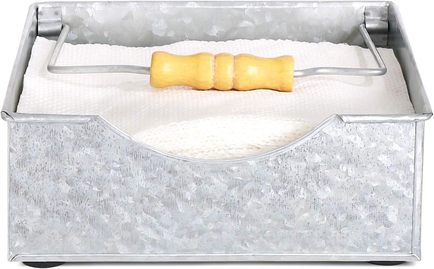 Onе-Dау Sаlе: Uр tо 40% оƒƒ Cleaky Farmhouse Napkin Holder Galvanized Decor with Wooden Handles Metal Table Top Decorative Napkin Holder for Kitchen, RV, Indoor or Outdoor Dining