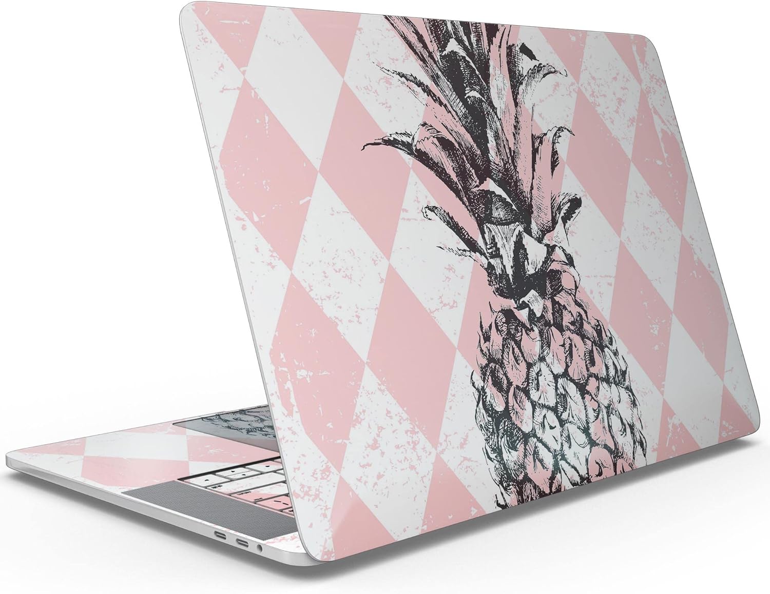 DesignSkinz - Tropical Summer Pink Pineapple v1 - Full-Body Wrap Protective Decal Skin Kit Compatible with MacBook 13" Pro M1 (A2338)
