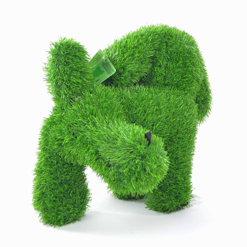 Grasfigur, Hund pinkelnd, Gartendeko, 35cm, Dekofigur Kunstrasen, wetterfest,