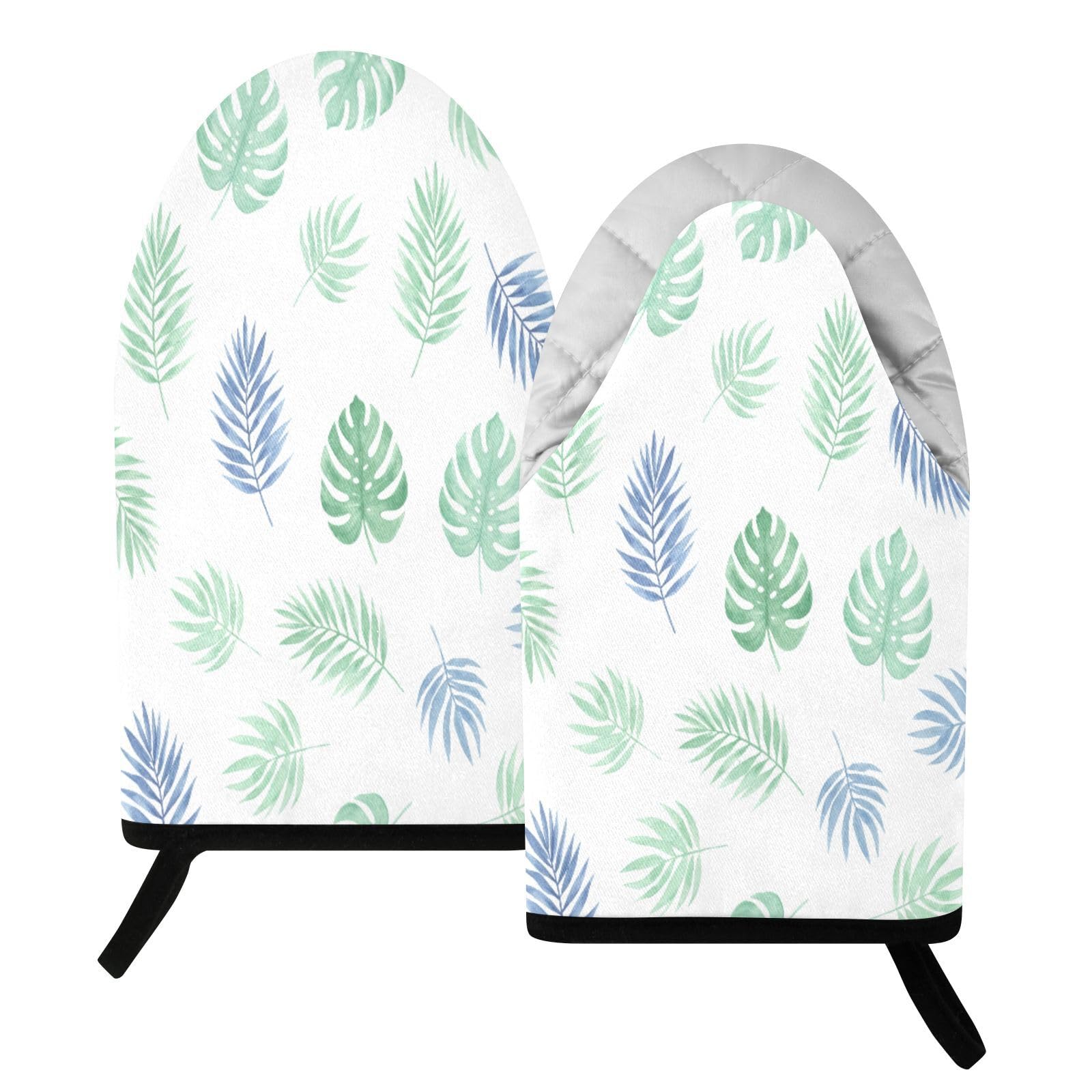 BURSTDDY Leaves Oven Mitt,Heat Resistant Kitchen Mitts for Cooking