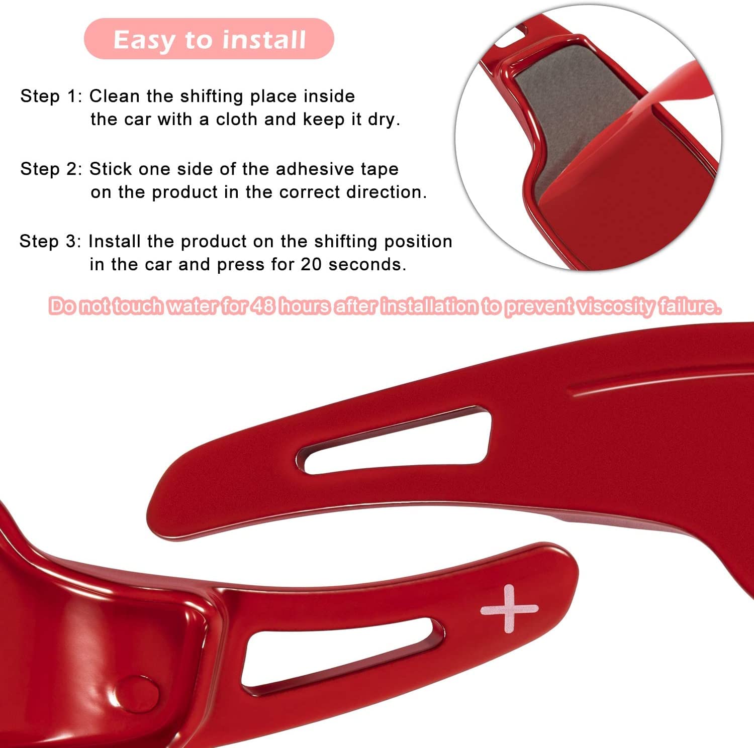 Extension de palette de direction en aluminium pour Chevrolet Camaro 2012 2013 2014 2015 Rouge