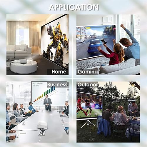 Miniatura 9 de Mini proyector T4 de 3600 lúmenes, compatible con proyector LED completo de 1080P, pantalla grande, portátil, cine en casa, videocámara inteligente