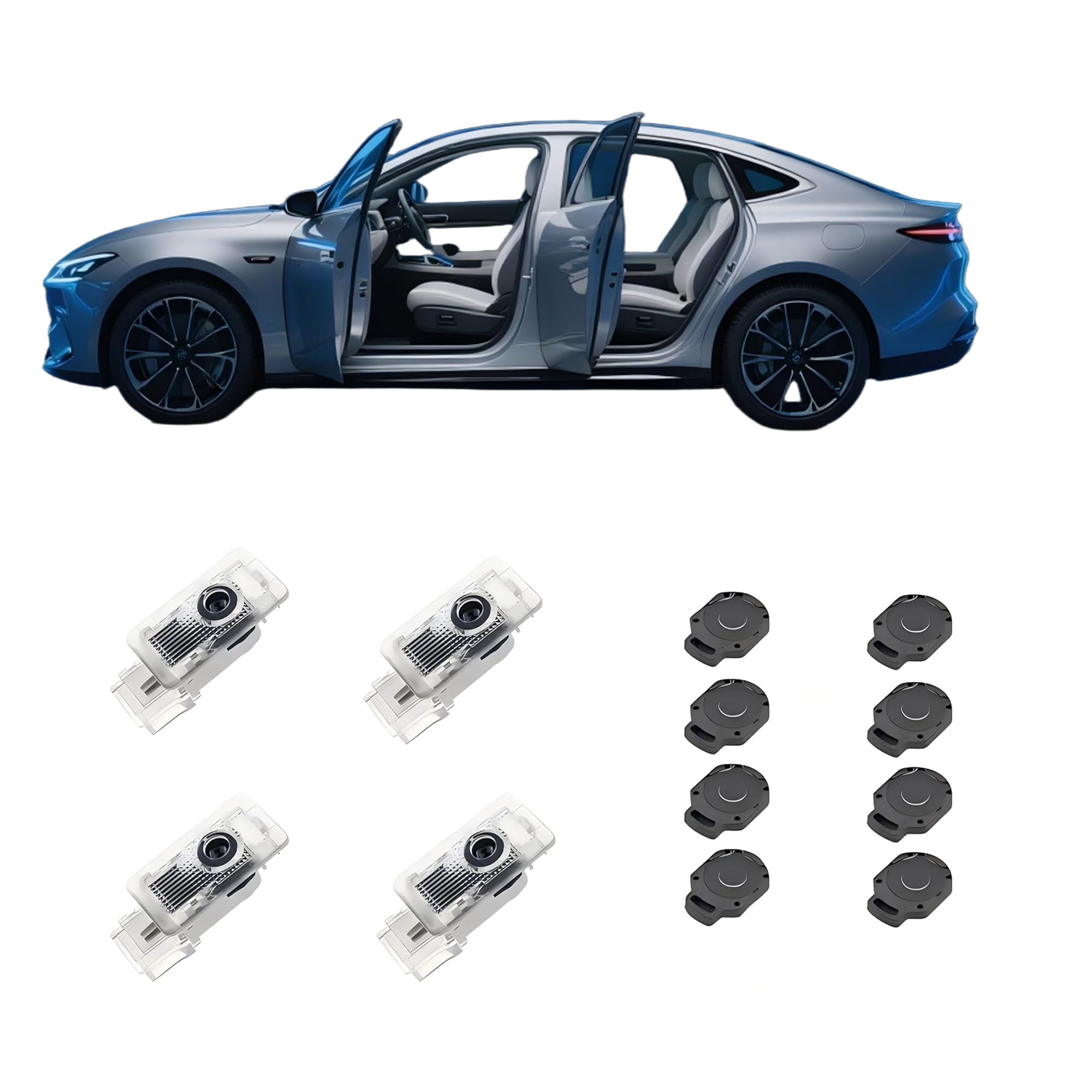 Car Door Lights Logo Projector, Welcome Light Lights Compatible with CT6 XT4 XT5 XTS ATS SRX(4Psc)