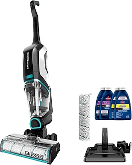 2554A CrossWave Cordless Max All in One Wet-Dry Vacuum Cleaner and Mop for Hard Floors and Area Rugs, Black/Pearl White with Electric Blue Accents