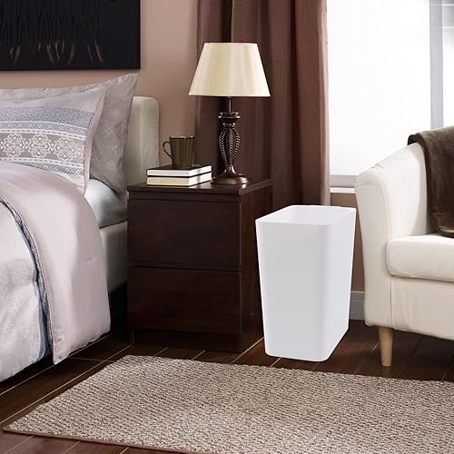 Vista 19 de Teyyvn Paquete de 3 cubos de basura de plástico de 4.5 galones, cubo de basura pequeño negro para baño, cocina, oficina, dormitorio