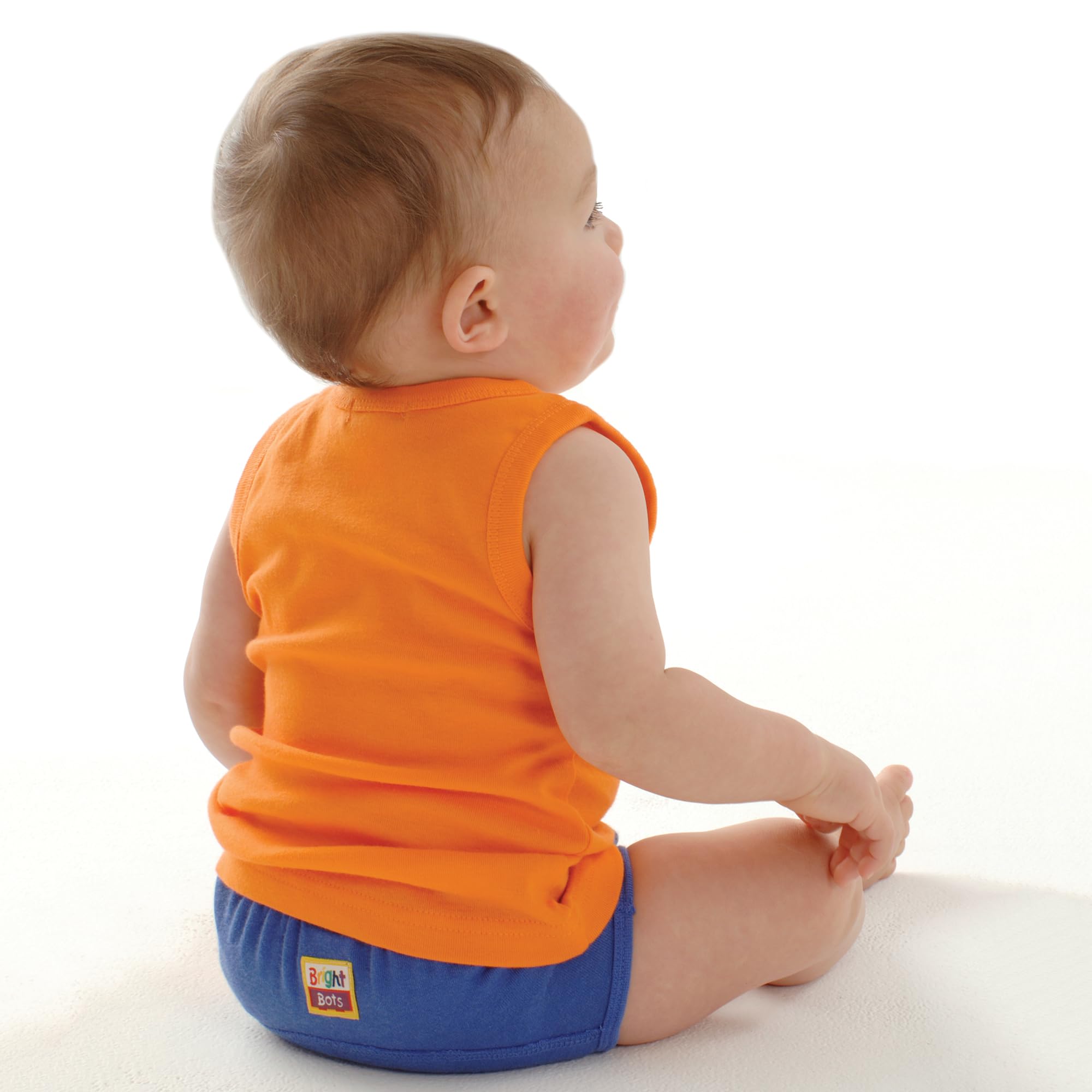 Close-up of the Bright Bots potty training pants showing the fabric texture and pull-up design.