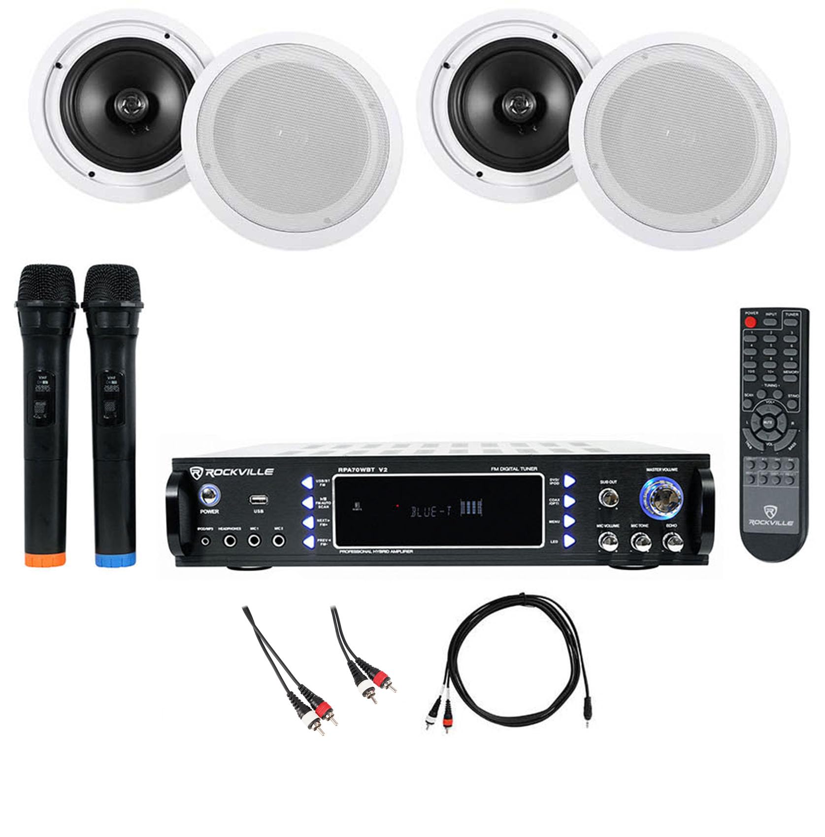 Amazon.com: Rockville RPA70WBT V2 Bundle: 1000 W USB Bluetooth