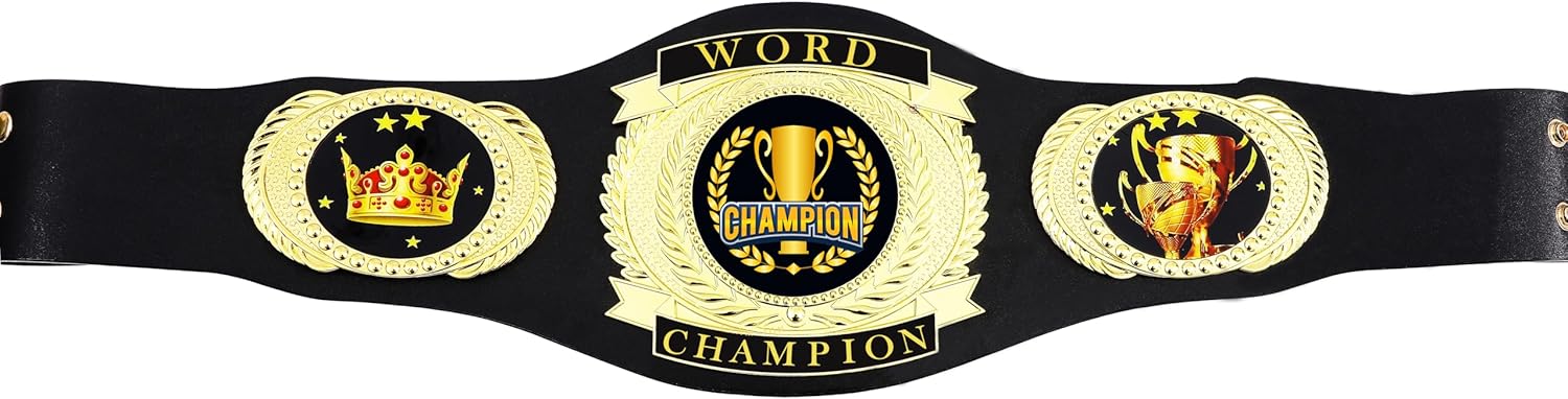 Championship Belt Adult - Football Baseball Softball Soccer Basketball Esports Fantasy Sports Hockey Wrestling Boxing High School College Class Tournament or League Winner Champion Belt