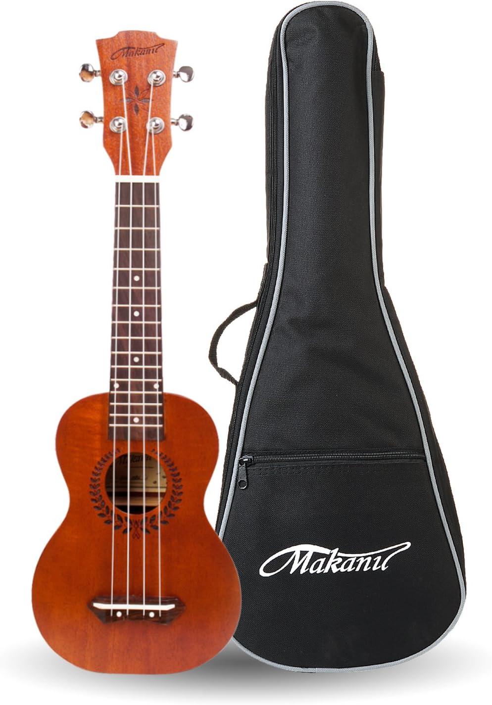 Makanu Soprano Ukulele Mahogany Hawaiian Ukulele Kids Guitar for Professional - Matte Finish