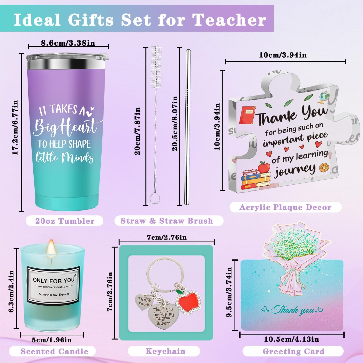 Valentines Day Gifts for Teachers, Teacher Appreciation Gifts for Women, Best Teacher Tumbler, Acrylic Plaque, Back to School Birthday Retirement 2026 Graduation Thank You for Teachers from Student - Image 2