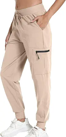 Womens Hiking Cargo Joggers Pants with 4 Pockets Lightweight Quick Dry