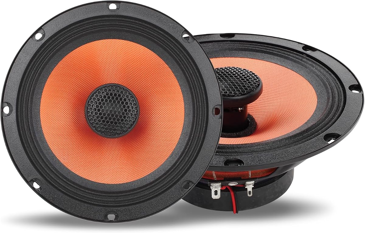 6.5 Inch 500W Coaxial Car Speaker Pair 4 Ohm 2-Way | Distortion Free Stereo Sound Flush Mount Design Ideal for Car Door Original Audio System Upgrade