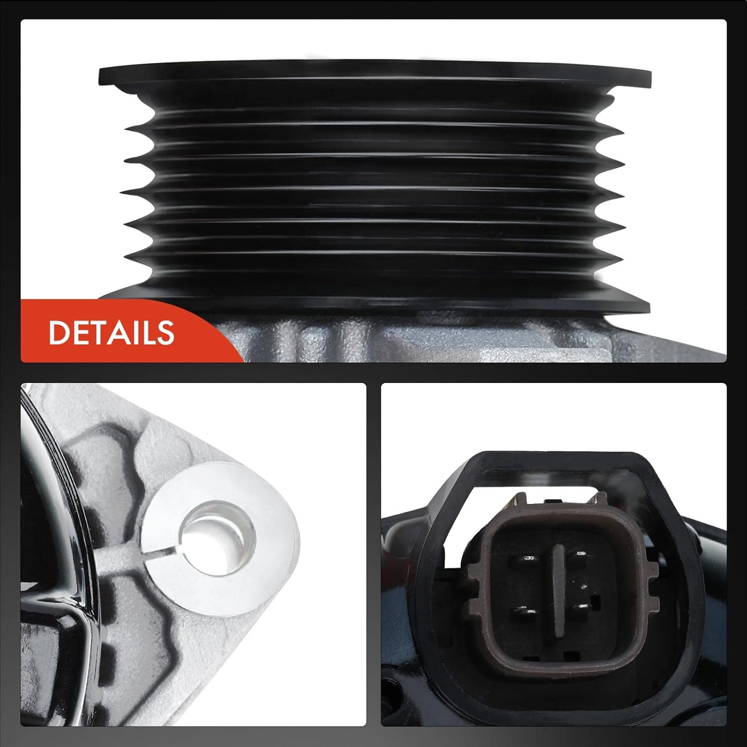 A-Premium Alternator Compatible with Toyota Tundra 2003-2009 V8 4.7L, Sequoia 2003-2009 V8 4.7L, 130A 12V CW 6-Groove Pulley, Replace# 104210-3380 27060-0F040