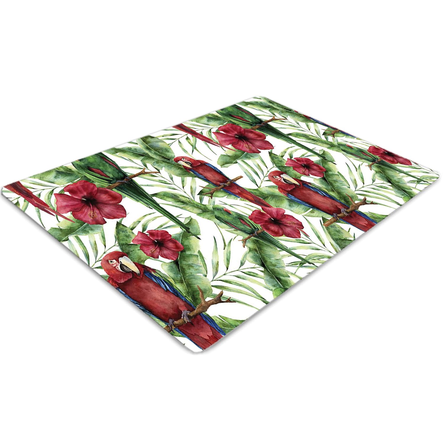 Tapis de chaise de bureau au motif de perroquets exotiques pour d&eacute;corer et prot&eacute;ger la maison