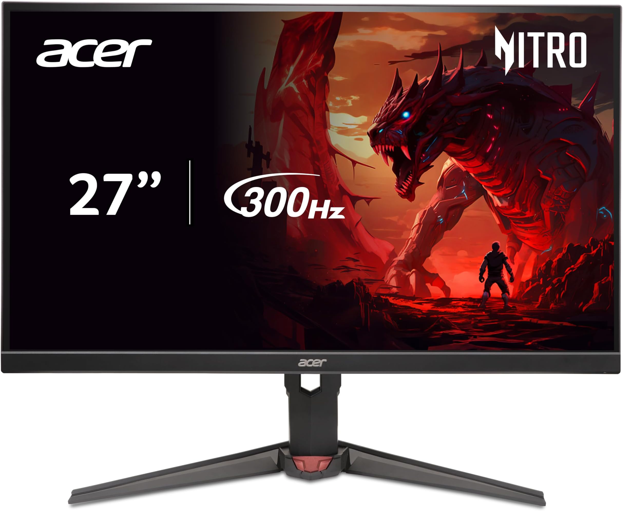 acer Nitro 27" WQHD 2560x1440 IPS PC Gaming AMD FreeSync Premium | 300Hz | Up to 0.5ms | 99% sRGB | DisplayHDR 400 | ErgoStand | VESA Mounting | 1 x DP 1.4 & 2 x HDMI 2.1 | XV272U F3bmiiprx