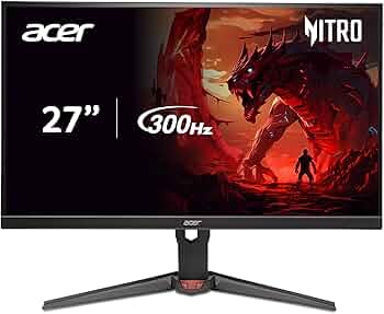Acer Nitro XV272U F3 27 inch IPS WQHD 2560x1440 Gaming Backlight LED LCD Monitor I Rapid 300Hz Refresh, 0.5ms Response I HDR 400 I AMD FreeSync Premiu...