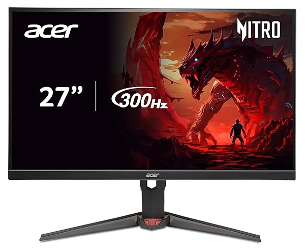 Acer Nitro 27" WQHD 2560x1440 IPS PC Gaming AMD FreeSync Premium | 300Hz | Up to 0.5ms | 99% sRGB | DisplayHDR 400 | ErgoStand | VESA Mounting | 1 x DP 1.4 & 2 x HDMI 2.1 | XV272U F3bmiiprx