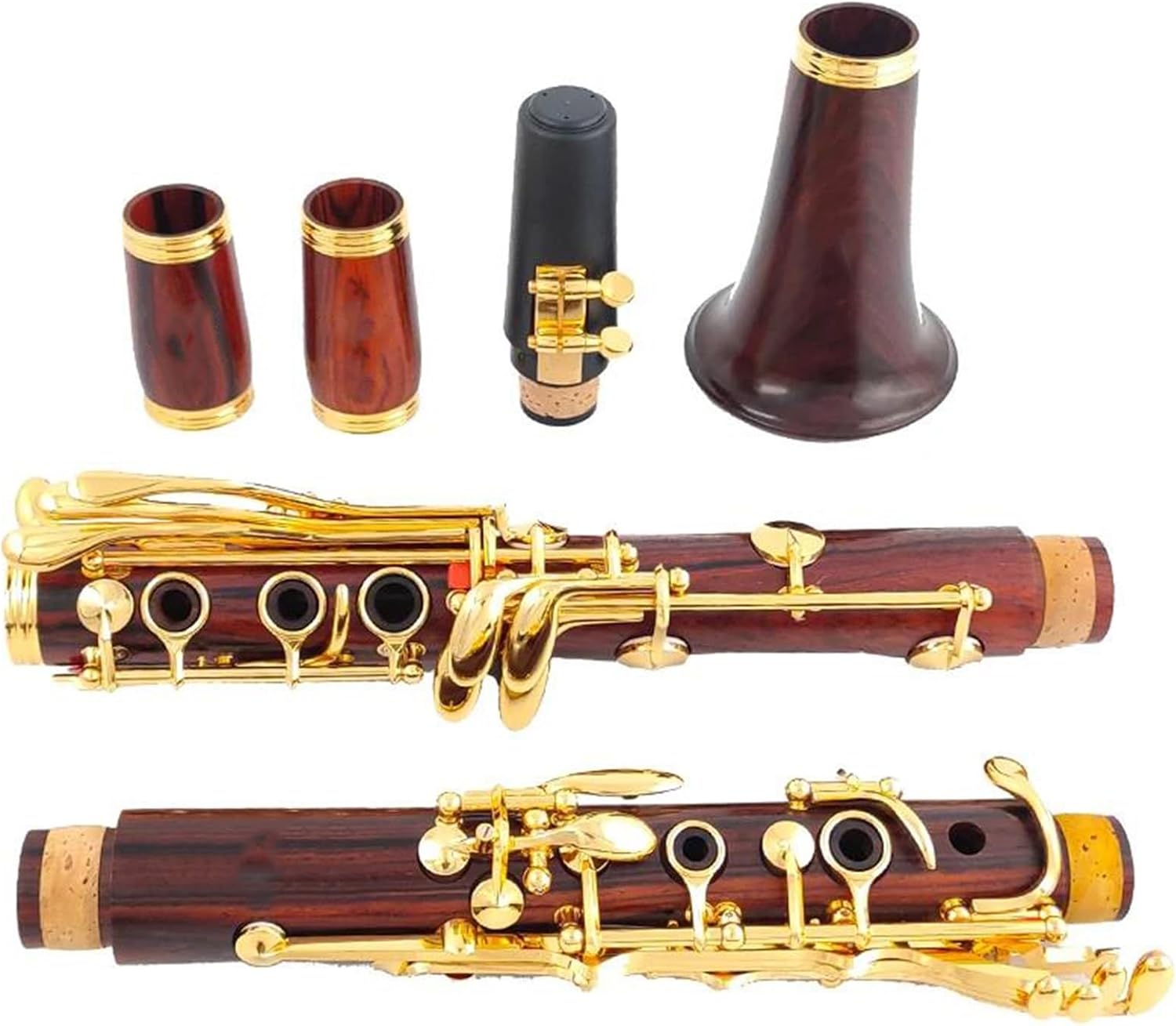 Clarinet Musical Instruments Kokopolo Wood Professional Clarinet Bb Rosewood Silver Plated Key Clarinet