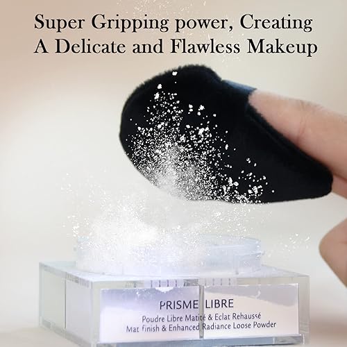 Miniatura 7 de Powder Puff Daubigny - 6 esponjas de maquillaje para la cara, suaves triangulares para polvo suelto, polvo mineral, polvo corporal, terciopelo, base