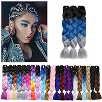 Vista 159 de Benehair 1 paquete de 1 paquete de extensiones de cabello trenzado de 24 pulgadas, extensiones de cabello sintético de alta temperatura, extensiones