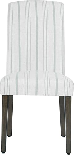 Miniatura 4 de HomePop Parsons - Sillas de comedor clásicas, paquete de 2, rayas grises paloma
