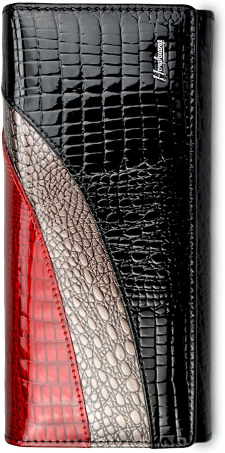 GHUHUALX Women's Wallet Long Leather Purse Credit Card Ladies Casual Wallet Fashion Clutch