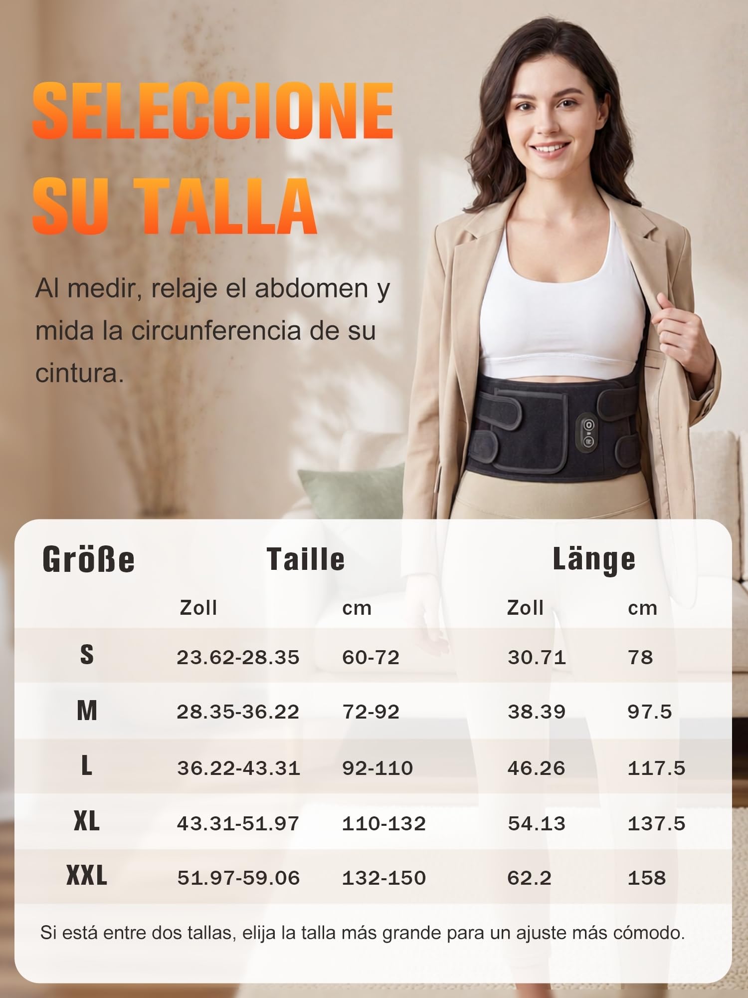 Corrector de Postura Espalda Nueva Ajustable con Función de Luz Roja - L | Corrector de Postura para Hombre y Mujer丨Faja Lumbar Transpirable e Invisible para Aliviar el Dolor de Espalda y Cervicales