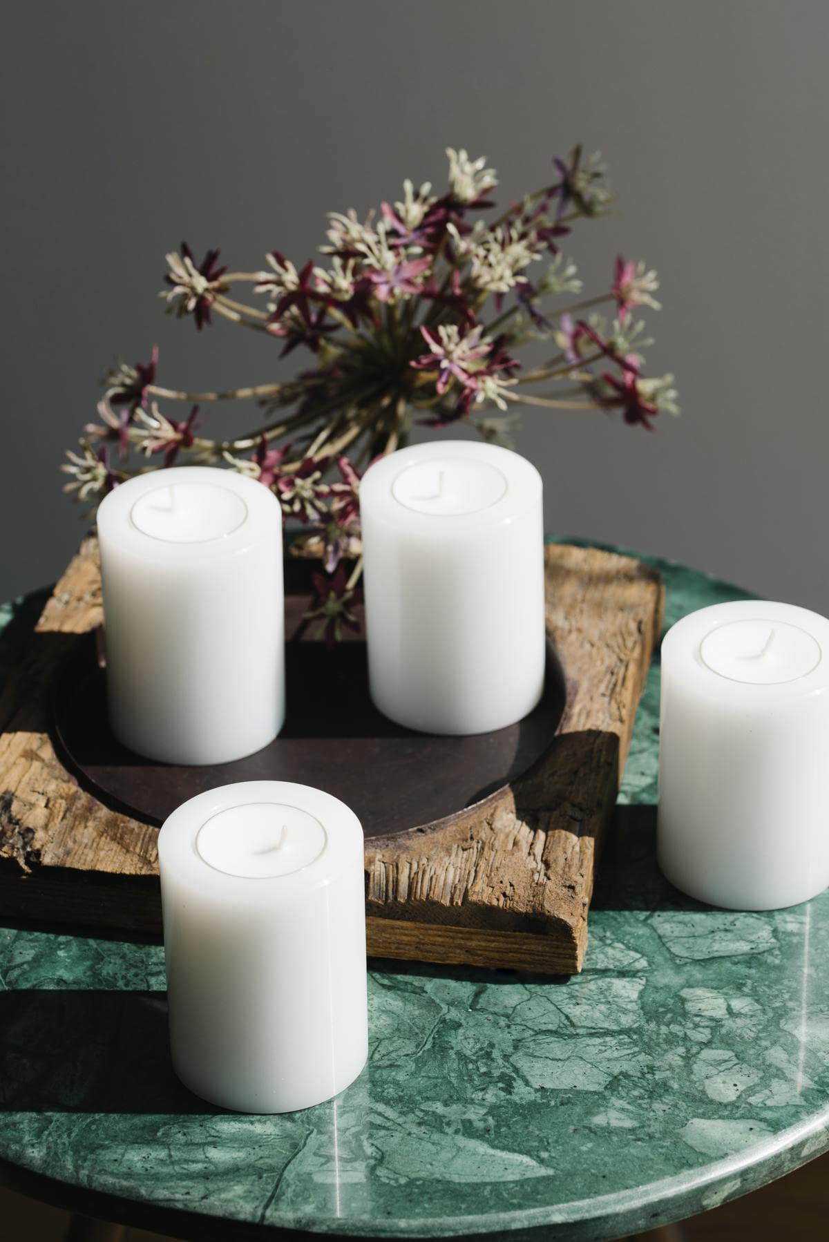 EDZARD Bougie Permanente Cornelius (hauteur 18 Cm, 10 Cm), Blanc