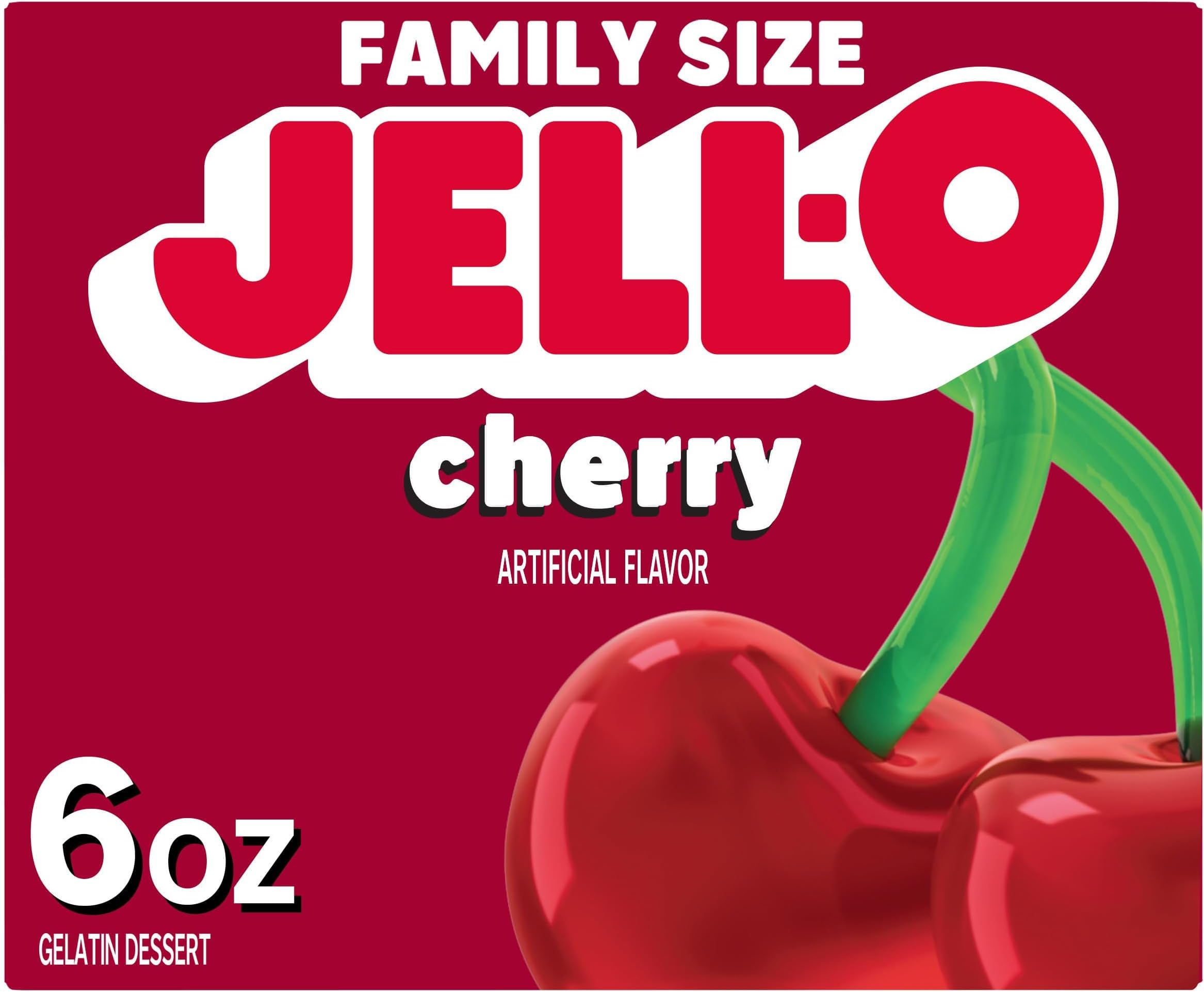 Jell-O Cherry / 6 Ounce (Pack of 5) / Red Gelatin