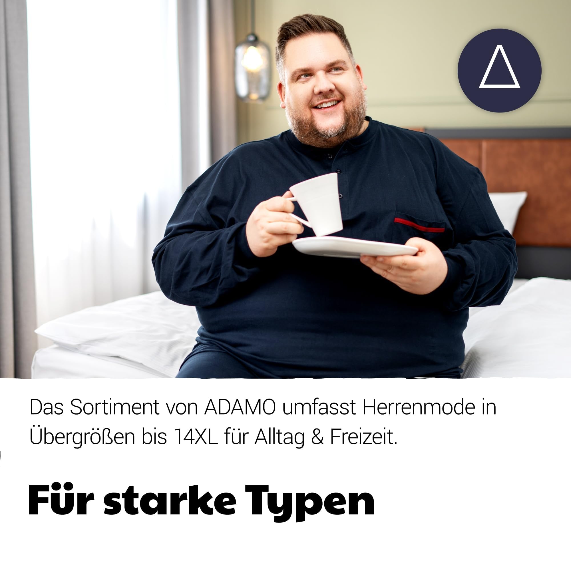 ADAMO Herren Schlafanzug Kurzarm Übergrößen XXL - 10XL