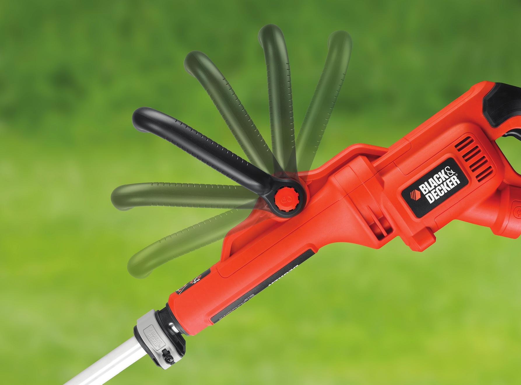 Black+Decker GL8033 elektryczna kosa spalinowa 800 W (z technologią E-Drive, funkcja cięcia krawędzi, 6 wysokowydajnych nici, do dużych powierzchni)