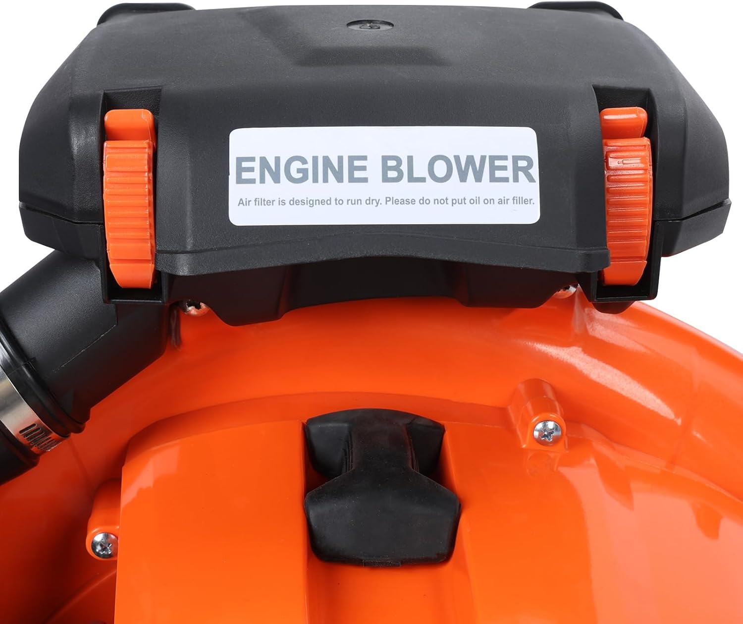 High Power Backpack Leaf Blower,52cc Backpack Leaf Blowers Gas Powered,550 CFM 2 Stroke with 1.2L Fuel Tank,Air Cooling Gasoline Grass Blowers for Sand, Gravel, Snow, Yard and Driveway (Orange（80CC）)
