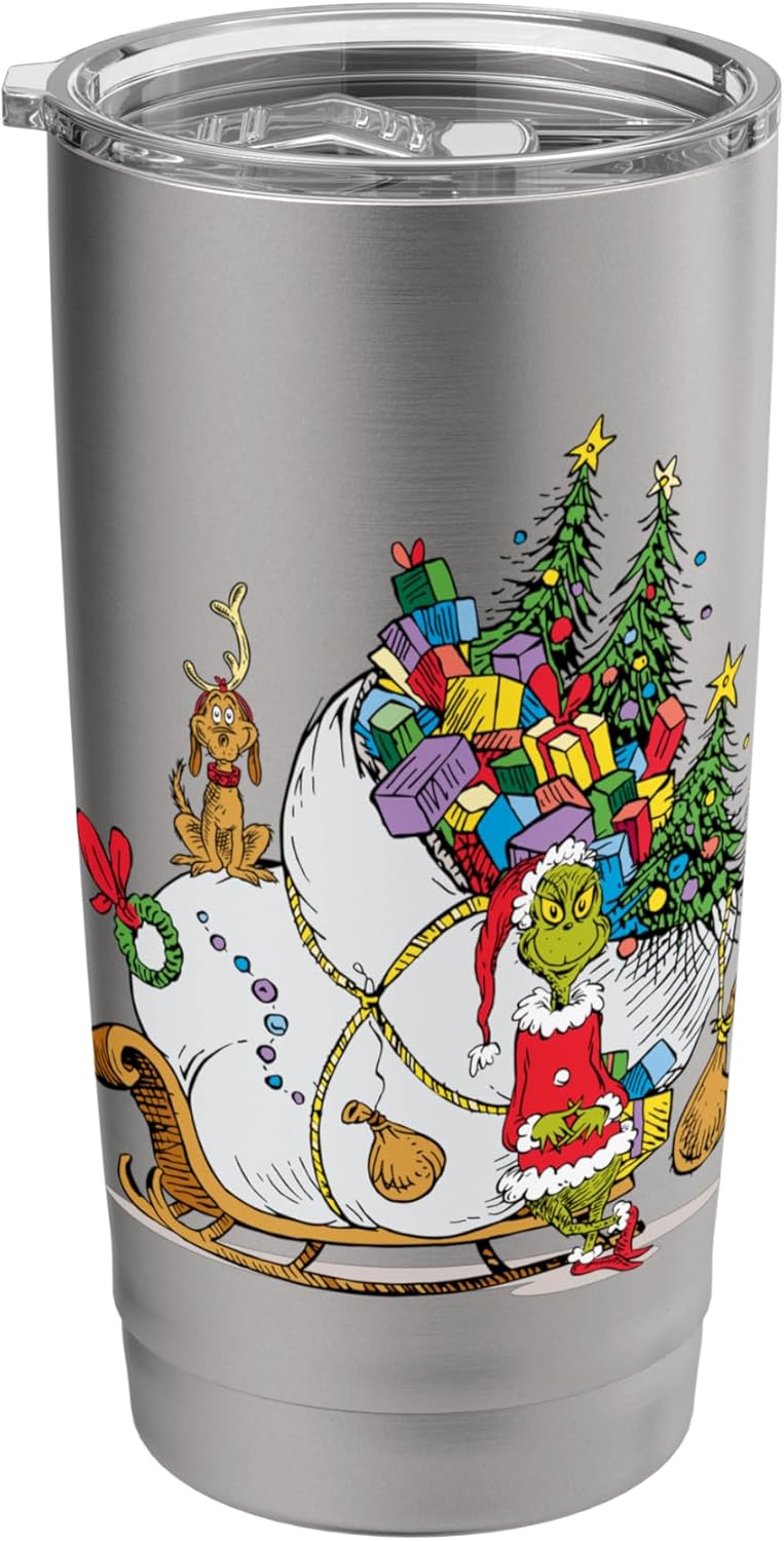Dr. Seuss Grinch Sleigh Stainless Steel Insulated Tumbler