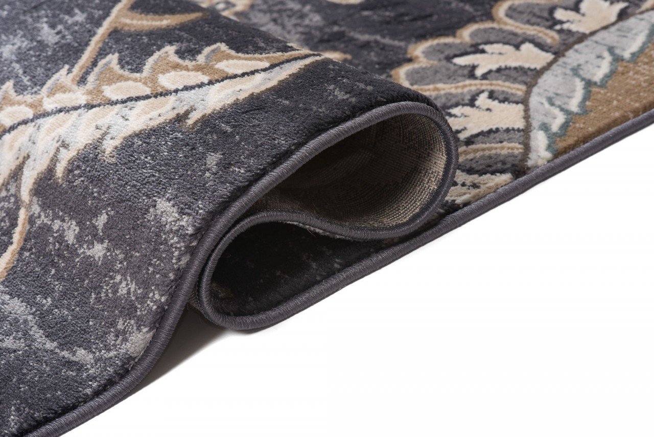 Carpeto Tapis Salon 120x170cm Noir Oriental Floral/Emirat Collection
