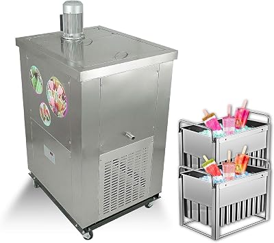 Commercial 2 Mold Sets Popsicle Machine, 30 Pcs Lollipop Set Ice Lolly Machine Stainless Steel Ice Pop Maker, Ice Cream Pop Making Machine for Bars, Cafes, Milktea Store, Snack Food Street