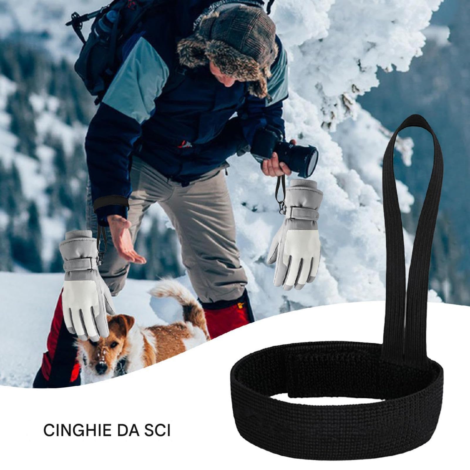 Lot 4 Dragonnes Élastiques Pour Gants De Ski – Nylon Réglable, Léger, Antivol, Pour Snowboard Et Alpinisme