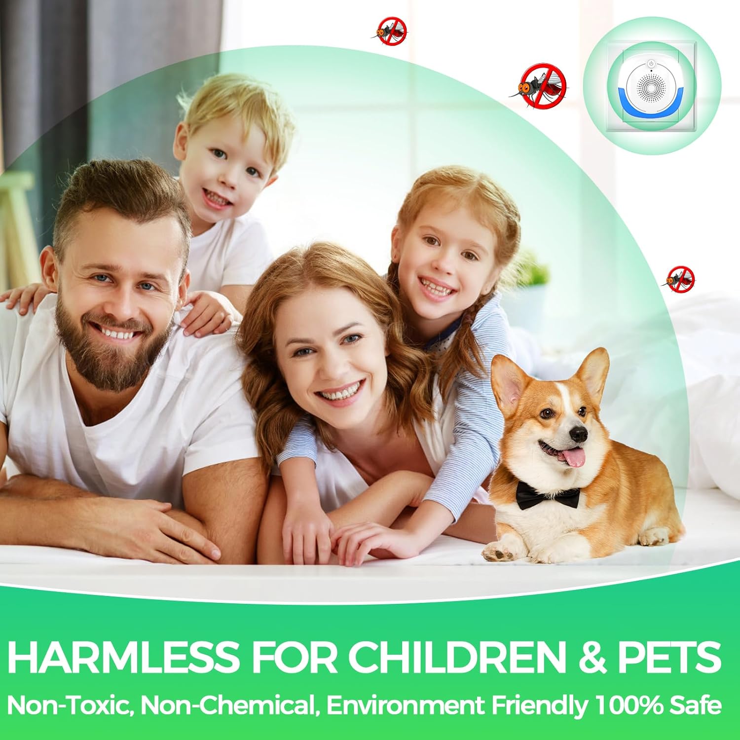 Ultrasonic Pest Repellent Indoor 6Pack,Electronic Mouse Repeller for House,Mosquito Bug Repellent Plug-in,Rodent Mice Rat Deterrent,Spider Insect Control,Bat Repellent Devices for Kitchen Garage Attic