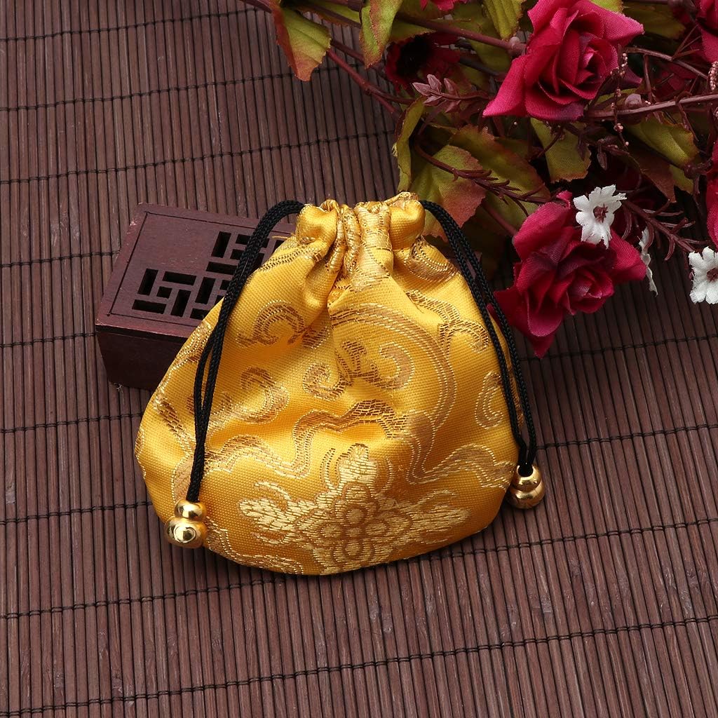 Traditional Silk Travel Chinese Embroidery Jewelry Bag Jewelry Drawstring Bags